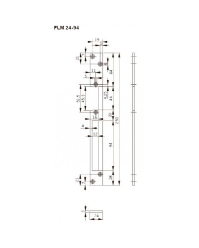 FLH24-94. Запорная планка длинная. dormakaba в Твери