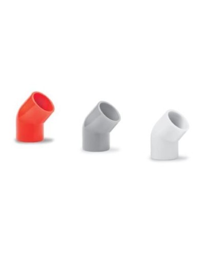 Ecoplast поворот 45гр., для аспирационной системы D25, АБС, серый (10 шт) (49225-10GR). Поворот для аспирационной системы. Экопласт в Твери