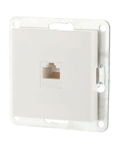 Розетка RJ-45 кат.5е с накладкой, белый LK80 (846104-1). Розетка компьютерная. Экопласт в Твери
