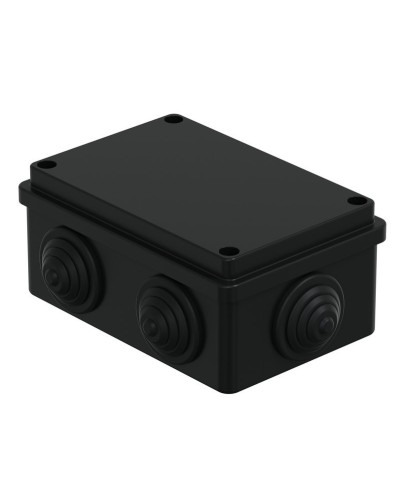 Коробка JBS120 120х80х50, 6 вых., IP55, черная (44008BL-1). Коробка монтажная. Экопласт в Твери