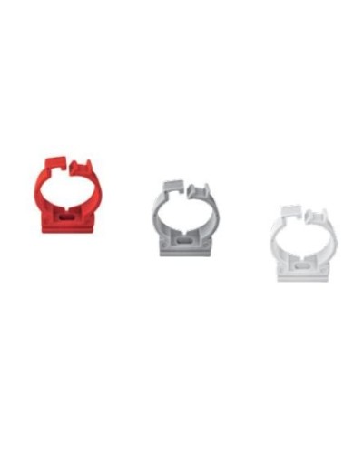 Ecoplast держатель с защелкой для труб D25, АБС, красный (50 шт) (49625-50). Держатель с защелкой для аспирационной системы. Экопласт в Твери