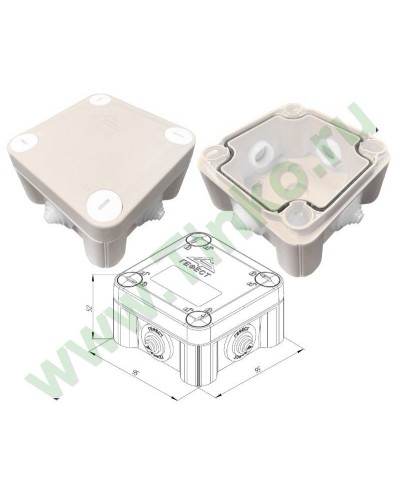 КМ-1010(П)-IP55. Коробка монтажная. Гефест в Твери