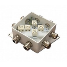 КМ-О (10к*10,0)-IP66-120х120, семь вводов: Коробка монтажная огнестойкая