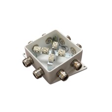 КМ-О (10к)-IP66-120х120, шесть вводов: Коробка монтажная огнестойкая