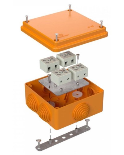Коробка огнестойкая 100х100х50 (40-0300-FR1.5-8). Коробка огнестойкая для открытой установки. Промрукав в Твери