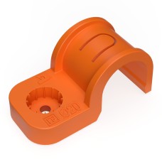 Крепеж-скоба пл, од, пр.мон.аф, оран.пэ D20 (50 шт) (Промрукав) (PR13.1179). Крепеж-скоба пластиковая односторонняя для прямого монтажа. Промрукав