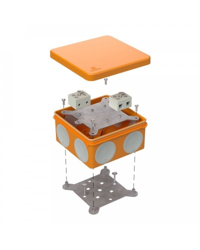Коробка огнестойкая 60-0300-FR6.0-4 Е15-Е120 100х100х50. Коробка огнестойкая для открытой установки. Промрукав в Твери
