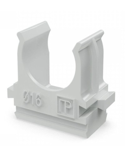 Крепеж-клипса для труб АБС-пластик в п/э D16 (100 шт) (PR.02616). Крепление для труб ПВХ. Промрукав в Твери
