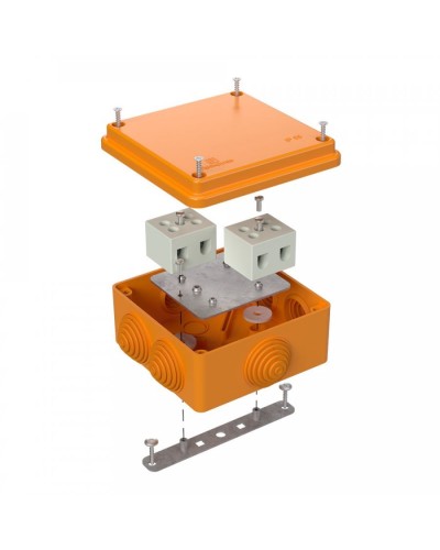 Коробка огнестойкая 100х100х50 для о/п (40-0300-FR10.0-4). Коробка огнестойкая для открытой установки. Промрукав в Твери