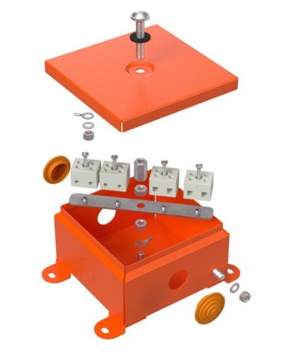 Коробка огнестойкая 110х110х65 (70-0360-FR6.0-8). Коробка огнестойкая для открытой установки. Промрукав в Твери
