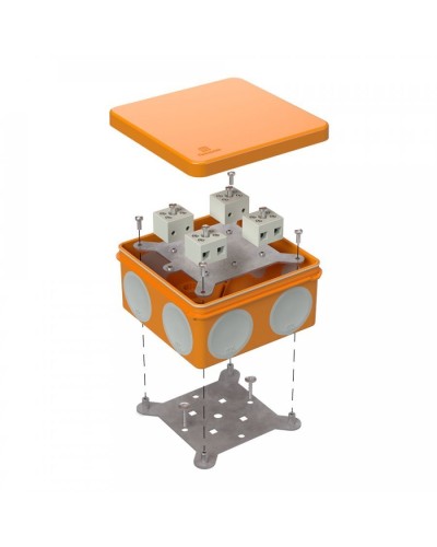 Коробка огнестойкая 100х100х50 (60-0300-FR2.5-8). Коробка огнестойкая для открытой установки. Промрукав в Твери