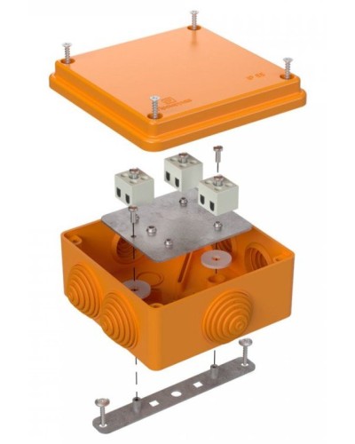 Коробка огнестойкая 100х100х50 (40-0300-FR1.5-6). Коробка огнестойкая для открытой установки. Промрукав в Твери