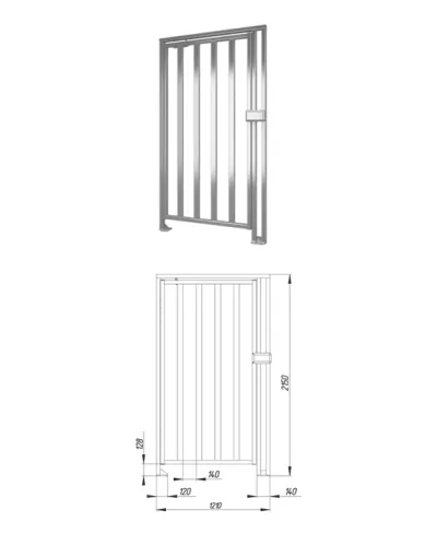 Praktika К-10-Н левая. Калитка полноростовая. OXGARD в Твери