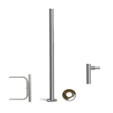 PERCo-BH02 2-15 с крышкой. Стойка с отверстием под стопорный механизм поворотной секции и с 2-мя отверстиями для крепления патрубков на стороне, противоположной створке. PERCo