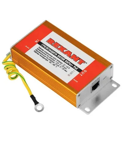 Грозозащита витой пары разъем RJ45 с PoE REXANT (05-3079-1). Устройство грозозащиты цепей питания. Rexant в Твери