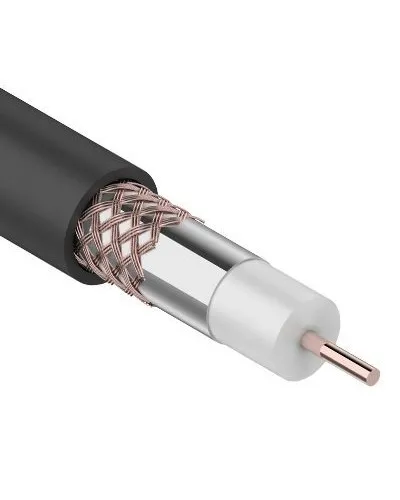 RG-6U+Cu, 75 Ом, Cu/Al/Cu, 64%, 305 м OUTDOOR REXANT (01-2232). Кабель коаксиальный радиочастотный. Rexant в Твери
