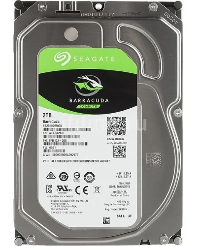 HDD 2000 GB (2 TB) SATA-III Barracuda (ST2000DM008). Жесткий диск (HDD) для видеонаблюдения. Seagate в Твери