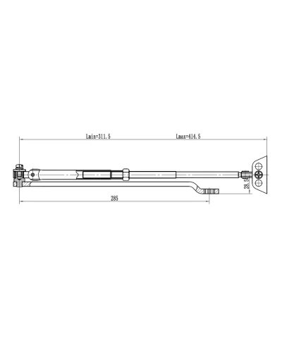 Рычаг-503 LONG. Рычаг удлиненный для доводчиков. VIZIT в Твери