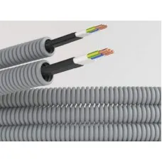 Труба ПВХ D20 + ВВГ-Пнг(А)-LS 3х2,5 Конкорд (9S920100KF). Гофрошланг с кабелем. ДКС