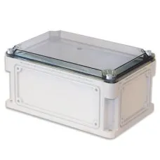 Корпус RAM box 300х150х146, высота крышки 21 мм, IP67 (531211). Корпус с фланцами и прозрачной крышкой, без монтажной платы. ДКС