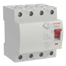 YON MAX MDL100 ВДТ, 4P, 30mA, 63A, АС (MDL100-4P2-63-AC). Автоматический выключатель дифференциальный (УЗО). ДКС