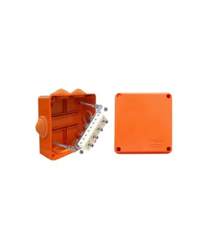 Коробка JBS100 100х100х55, 6 вых., 4P (0,15...2,5мм²) (43047HF): Коробка монтажная, огнестойкая, без галогена в Твери